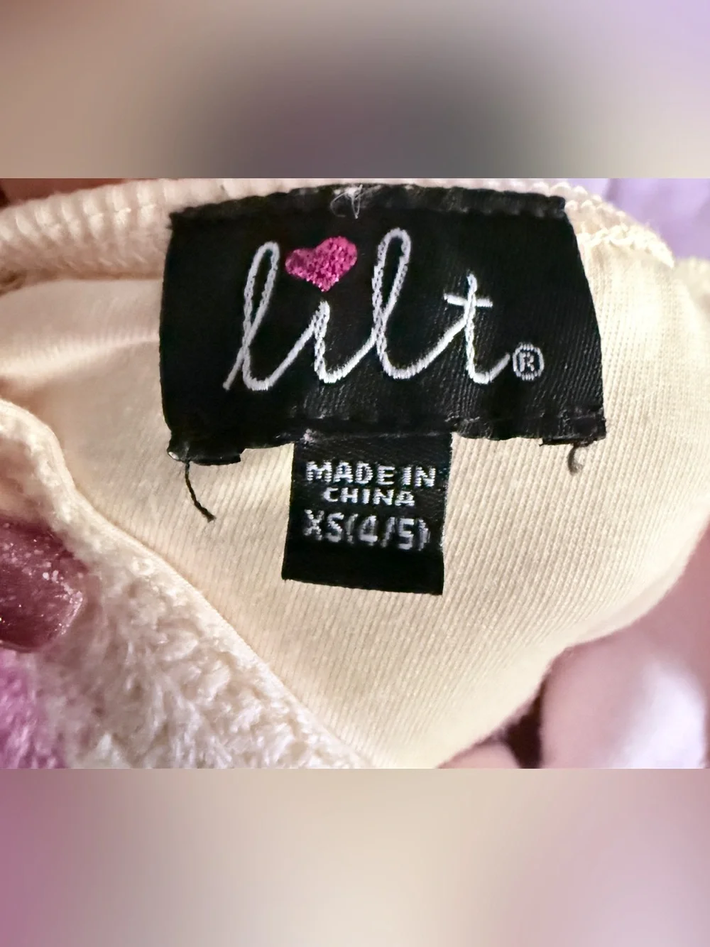 Lilt Girls Crochet Butterfly Dress Size XS 4 5 Lavender Tulle Tutu Princess